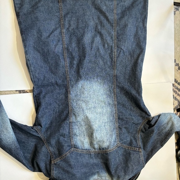 90s Denim Faux fur collard Jean jacketed Y2k vintage - Picture 8 of 8